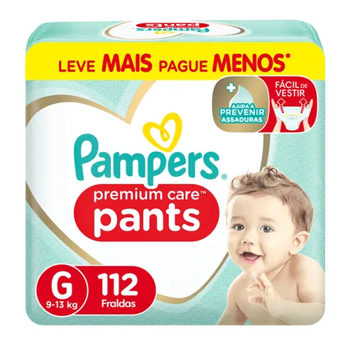 Fralda Pampers Pants Premium Care G 112 Unidades